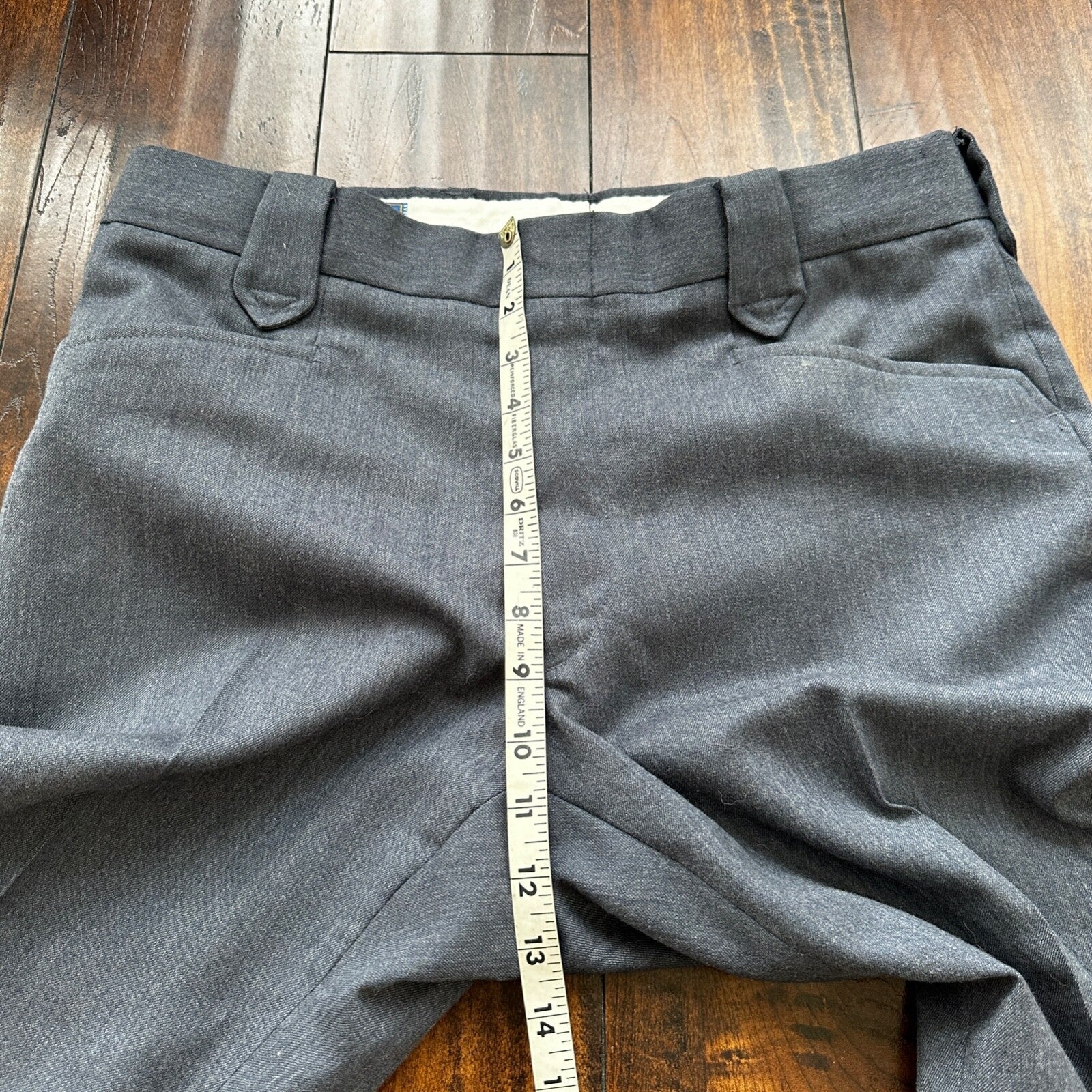 VTG 70s Pendleton Mens 33x28 Gray Slacks Pants 100% Virgin Wool Made in USA