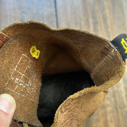 Dr. Martens Pascal Croc Brown Leather Lace-up Boots Women’s Size 6 HEAVY USED