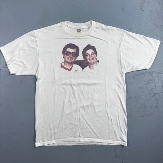 Aviator Sunglasses VTG T Shirt Family Photo 2 Random People 1970s Vibe Funny