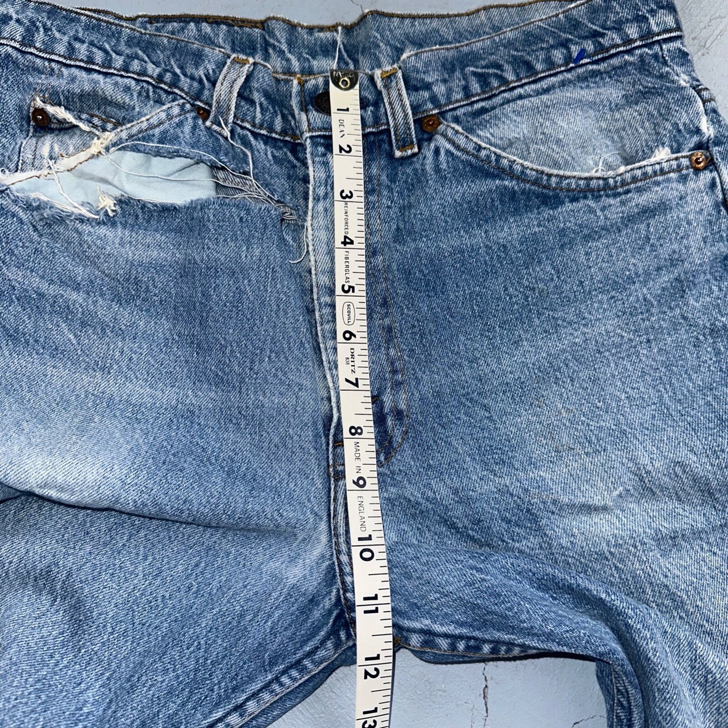 Levis 517 Vintage 80s USA Orange Tab Bootcut Flare Blue Worn Jeans Act 32x30