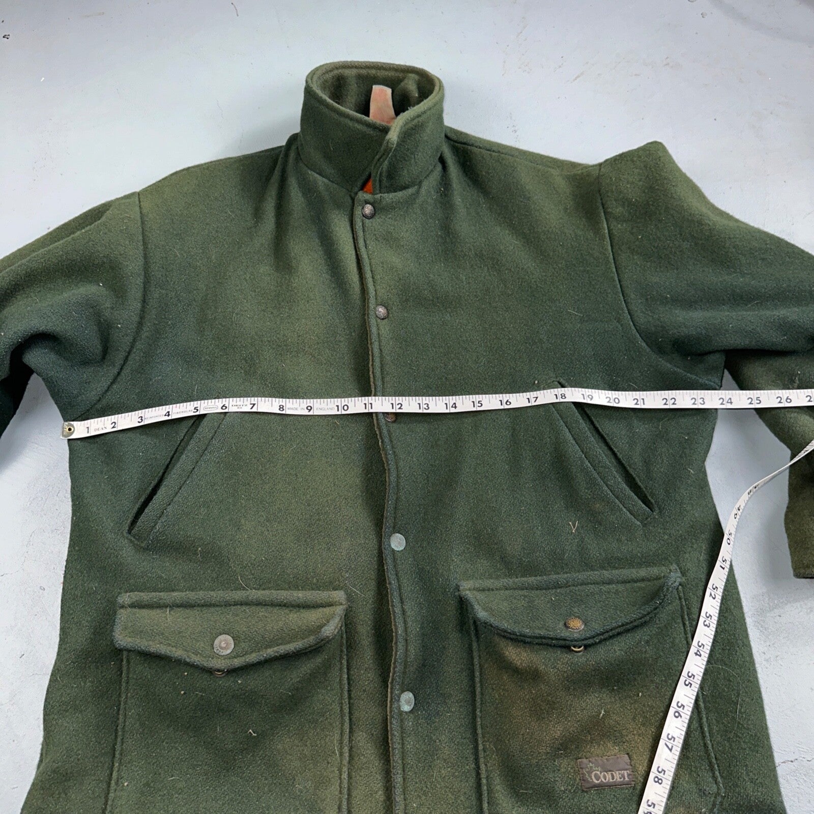 VTG Codet Wool Jacket Mackinaw Hunting Reversible Green Orange Outdoor Men’s L