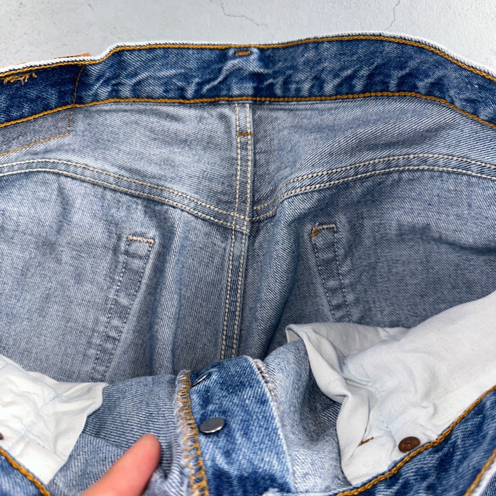 Levis 501 Vintage 90s USA XX Straight Leg Jeans Blue Med Wash 36x30 Act 34x29