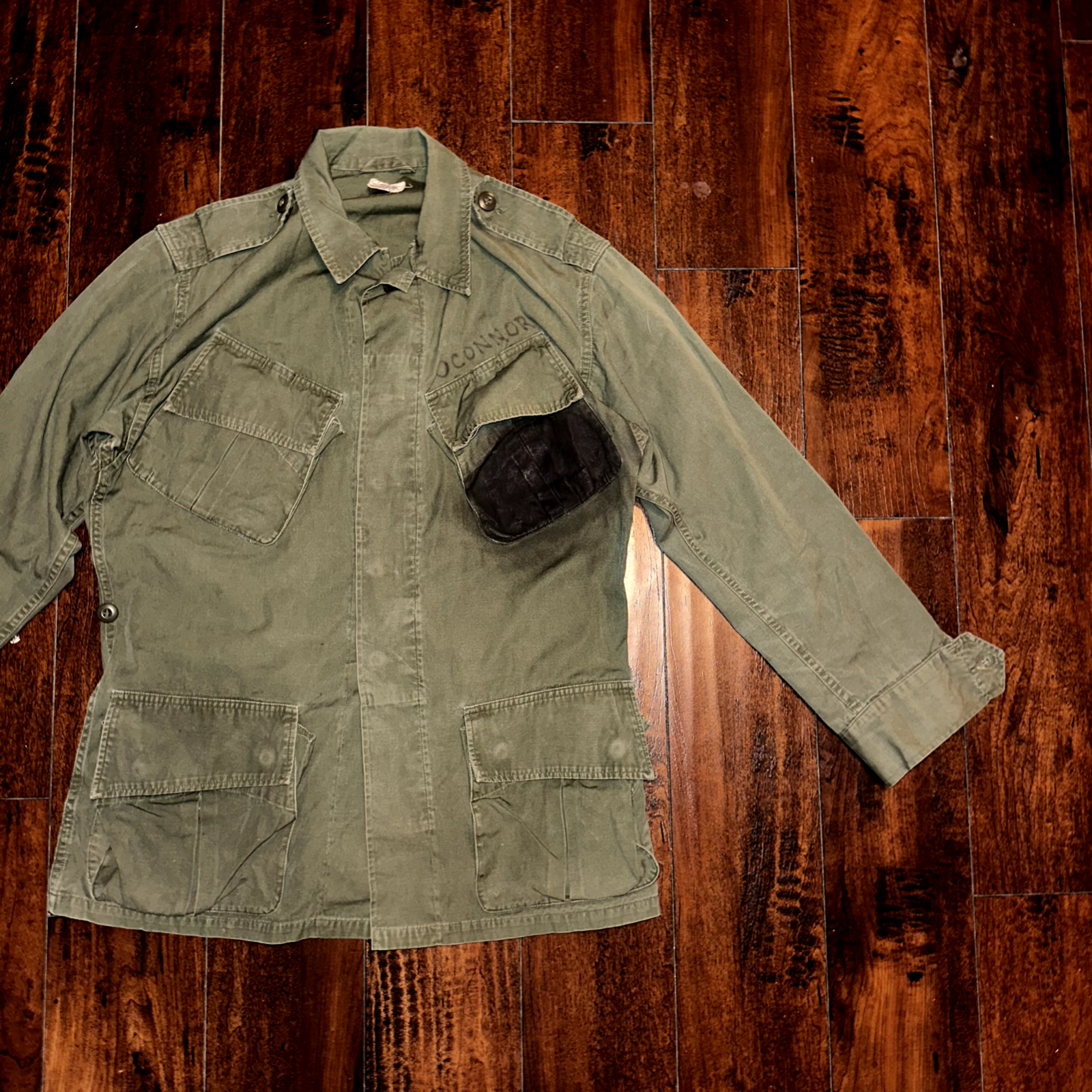 Vintage USMC 60s Vietnam US Army Military M-65 Field Coat Jacket Stencil DSA