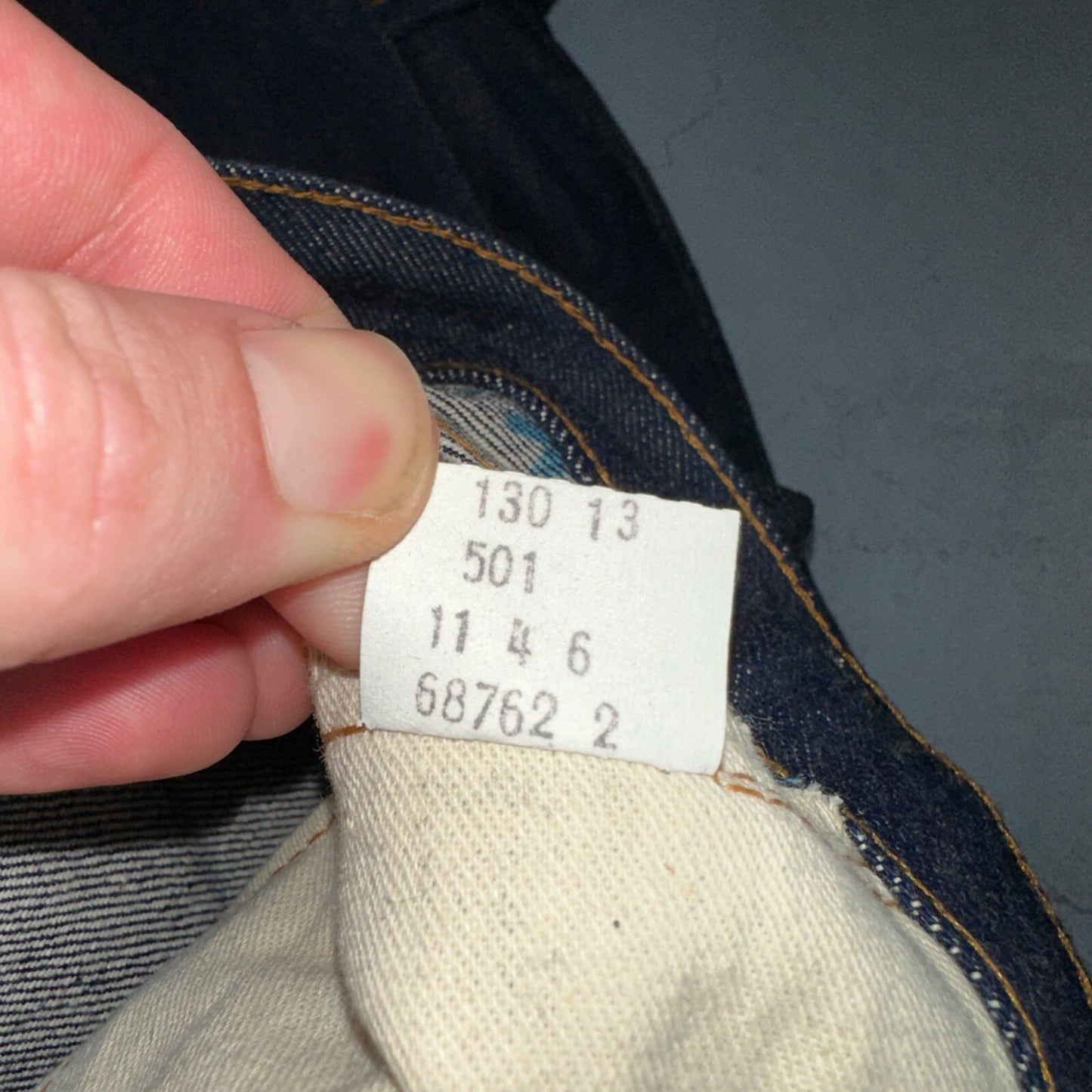 Levis 501 VTG 70s SS Deadstock Redline Selvedge Jeans XX 1966 29x36 Rare Dark DS