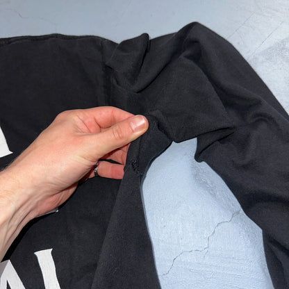 Anti Social Social Club Get Weird VTG T Shirt Y2K Long Sleeve Black Has Stains