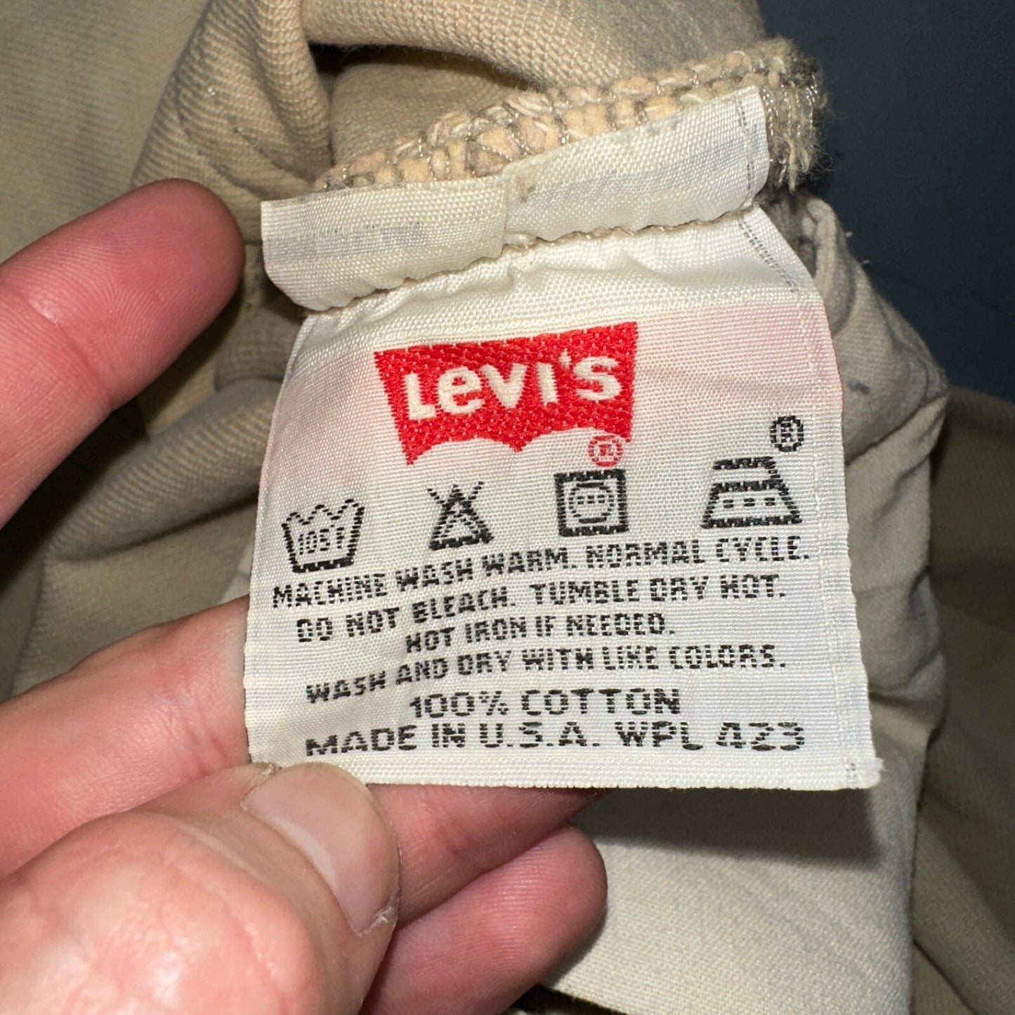 Levis 501 Vintage 90s USA XX Straight Leg Jeans Khaki Light Wash 31x30 Act 31x29