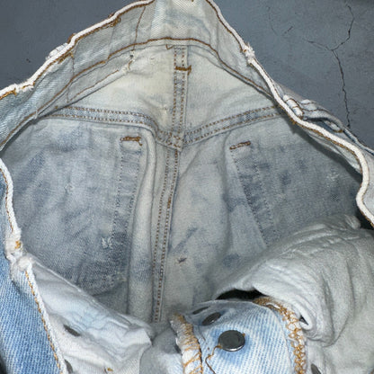 Levis 501 Vintage 80s USA XX Straight Leg Jeans 30x36 Bleach Light Wash Ac 26x31