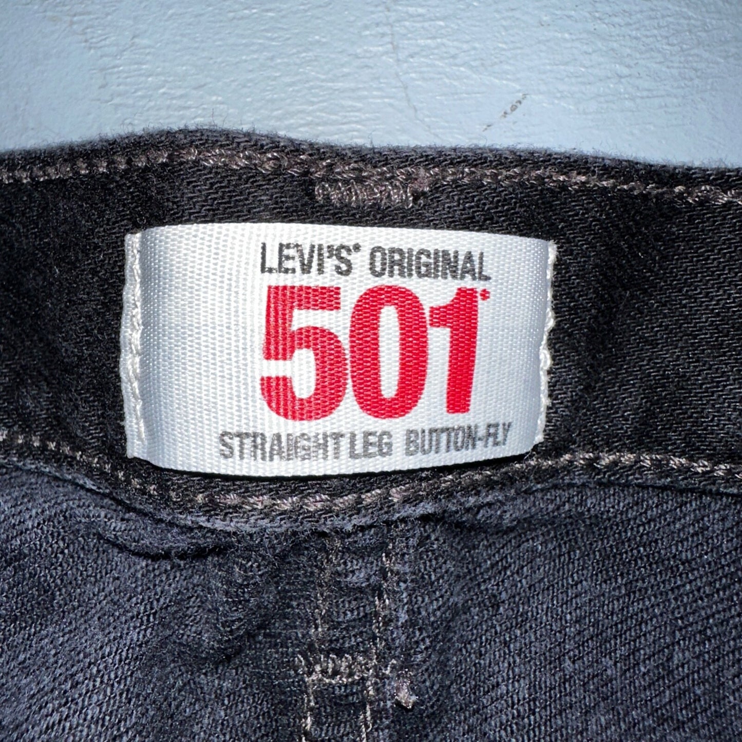 Levis 501 Vintage Y2K Mexico XX Straight Leg Jeans Black Dark Wash 38x30