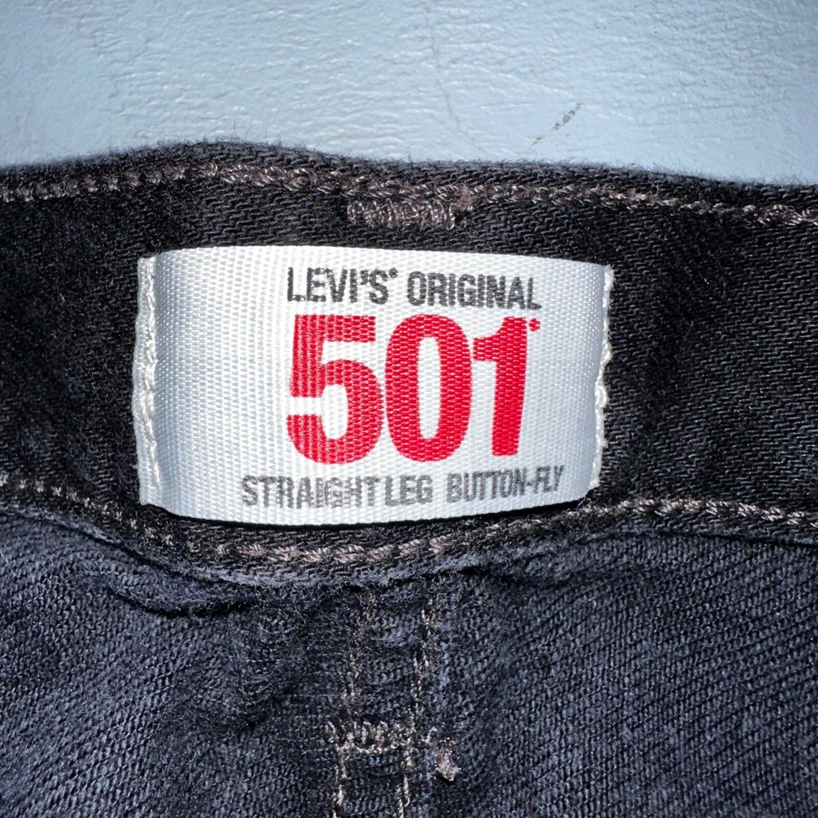 Levis 501 Vintage Y2K Mexico XX Straight Leg Jeans Black Dark Wash 38x30