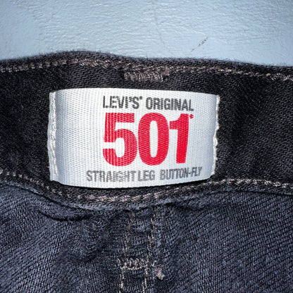 Levis 501 Vintage Y2K Mexico XX Straight Leg Jeans Black Dark Wash 38x30
