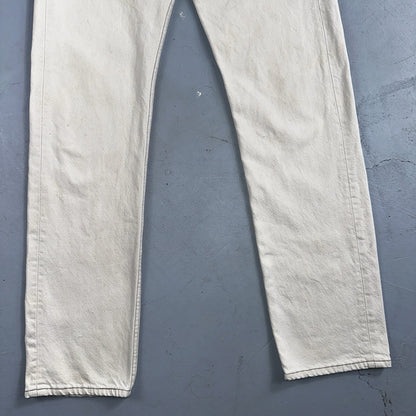 Levis 501 Vintage 90s USA XX Straight Leg Jeans White Stained 32x34 Act 30x33