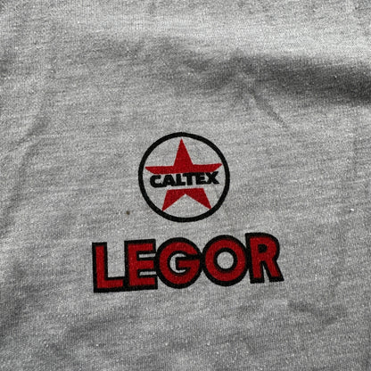 Legor Caltex VTG T Shirt Service Station PDX Portland Oregon Grey Single Stitch
