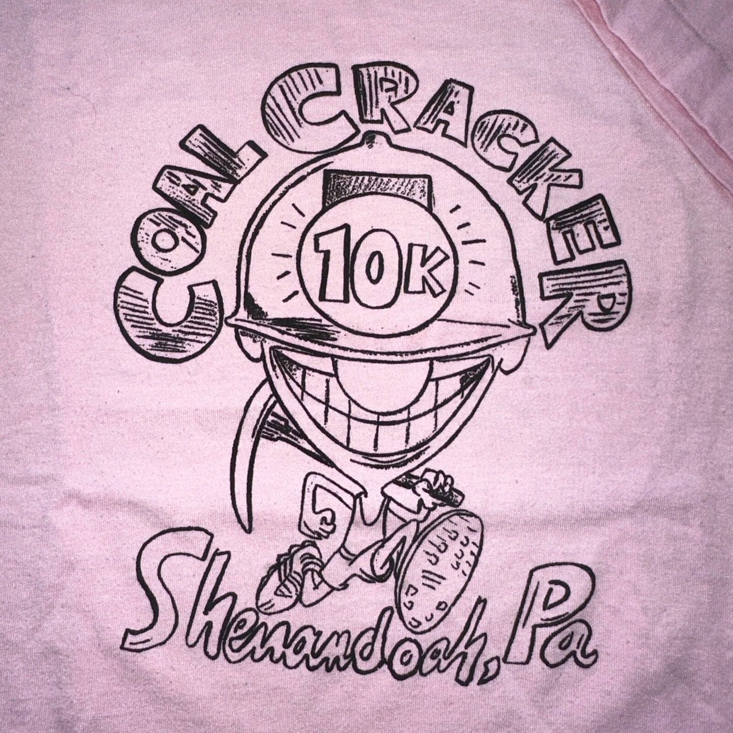 Coal Cracker Shenandoah Pennsylvania Vintage T Shirt PA NYC Pink Funny Marathon