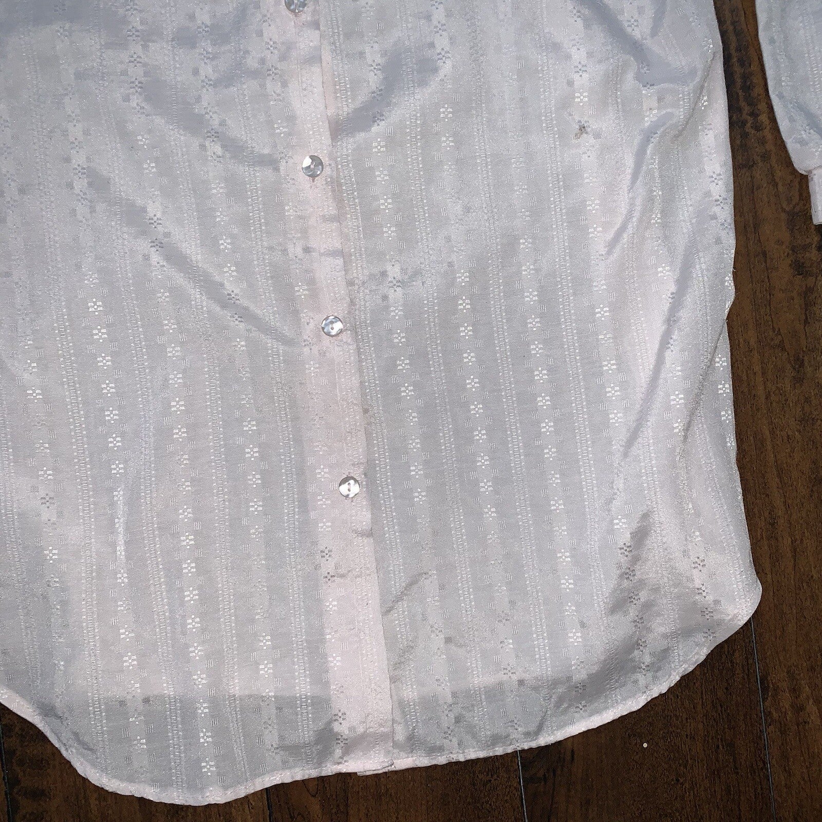 Vintage 1970s 14th Place California Womens Long Sleeve Striped Button Shirt 70s