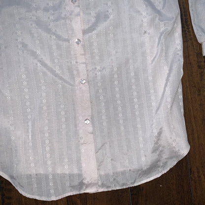 Vintage 1970s 14th Place California Womens Long Sleeve Striped Button Shirt 70s