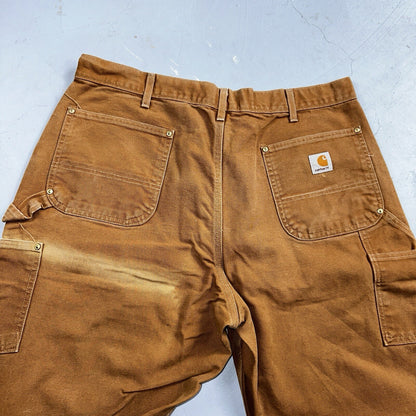 Carhartt VTG Double Knee Carpenter Pants USA B01 Brown Y2K 2014 Act 36x32