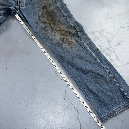 Levis 501 Vintage 90s Europe Straight Leg Jeans Blue Light Wash 36x36 Act 34x29