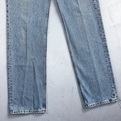 Levis 501 Vintage 90s USA XX Straight Leg Jeans Blue Light Wash 33x34 Act 30x33