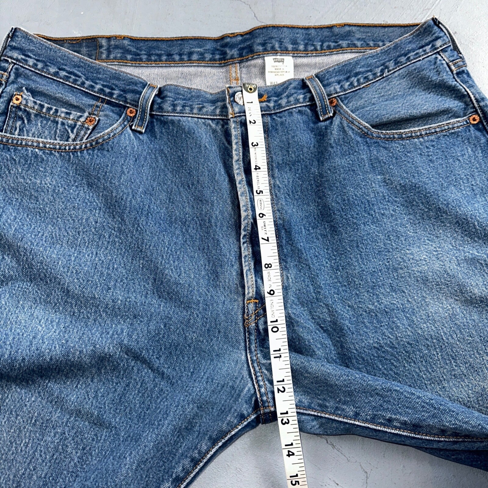 Levis 501 Vintage Y2K XX Straight Leg Jeans Blue Med Wash 42x32 Act 38x28