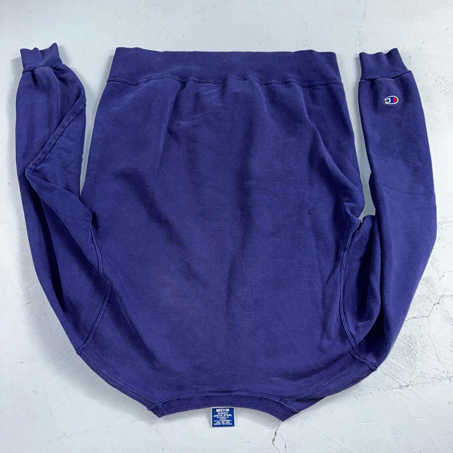 Champion 90s M Sweatshirt VTG Crewneck Blue Medium Basic Simple Mexico