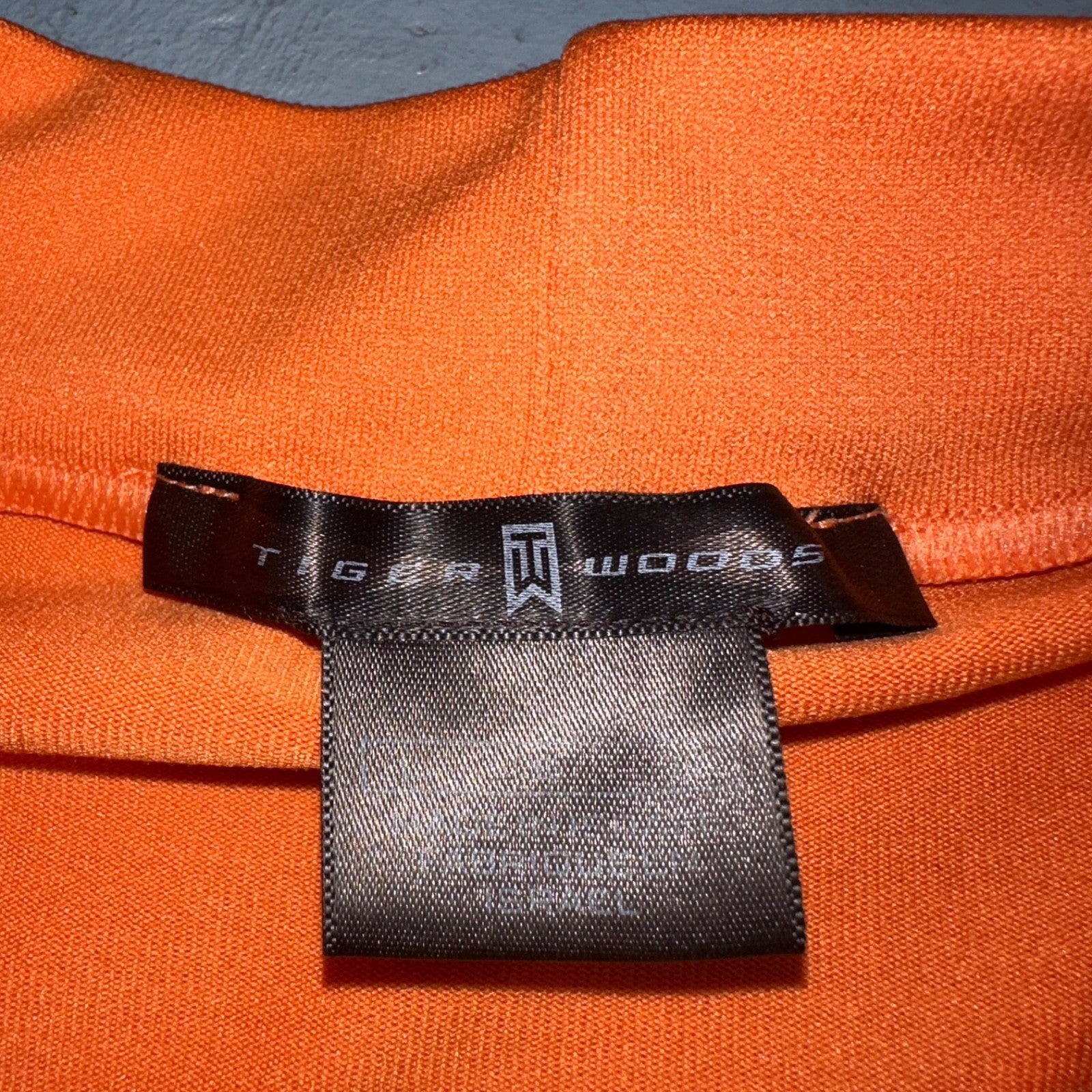 Nike Tiger Woods Polo Shirt Mens L Golf TW Performance Sun Orange VTG 90s Y2K