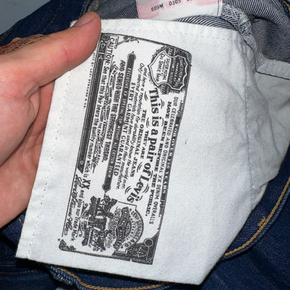 Levis 501 Vintage Y2K 90s XX Straight Leg Jeans Blue Dark Wash 36x40 Act 34x35