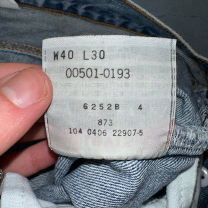 Levis 501 Vintage 90s XX Straight Leg Jeans Y2K Light Wash 40x30 Act 37x30