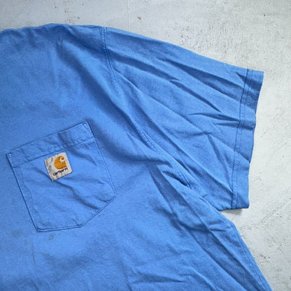 Carhartt Blue Pocket Y2K VTG T Shirt K87 Simple Basic Workwear 2009 Size XL