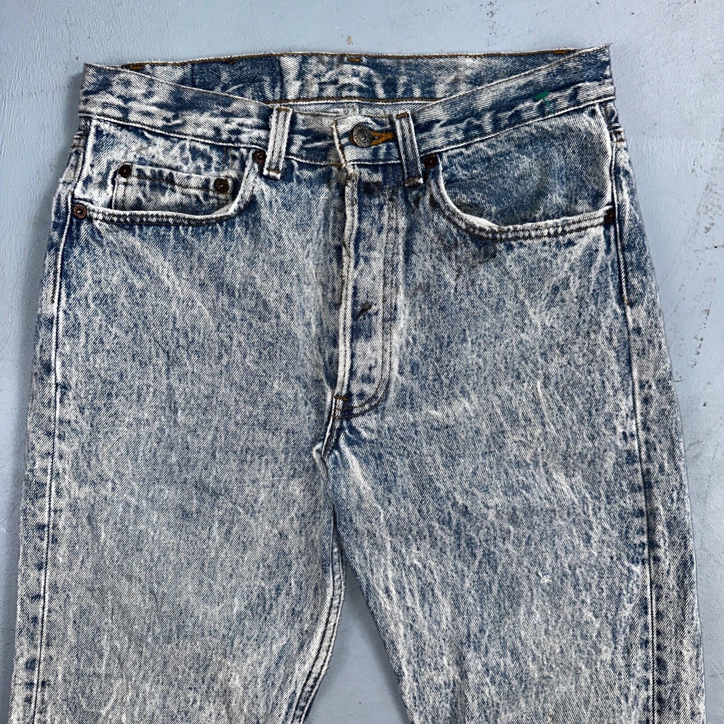 Levis 501 Vintage 80s USA XX Straight Leg Jeans Blue Acid Wash 31x32 Act 30x31