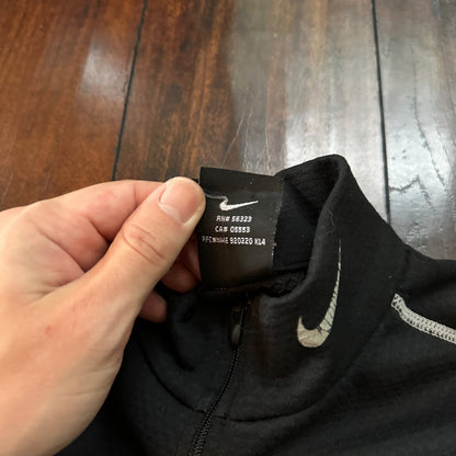 VTG Nike Active Pullover Sweater Women's L Black 1/2 Zip Therma-Fit Running 90s