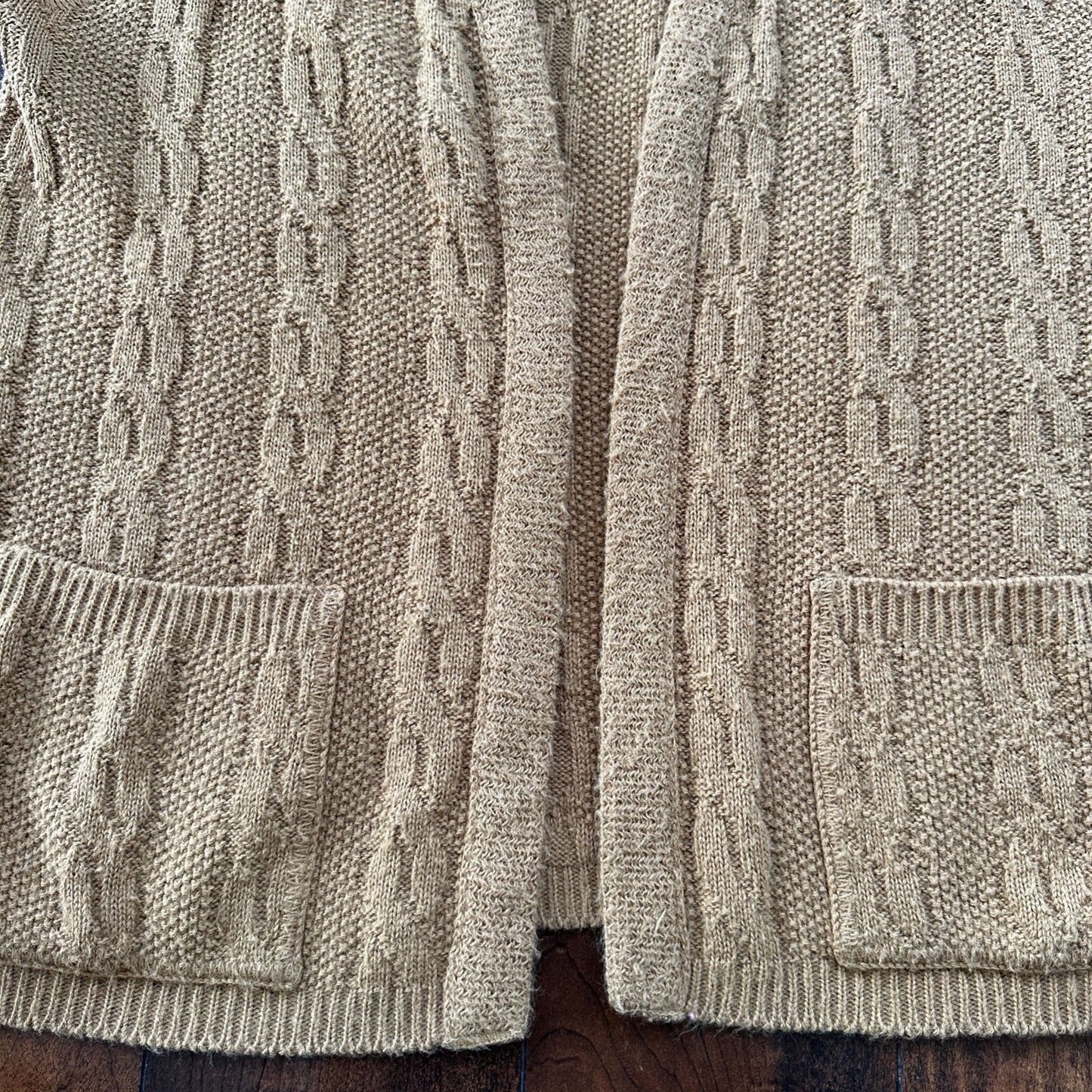 VINTAGE 50s 60s Campus Cardigan Sweater Orlon Acrylic USA Cobain Atomic Brown