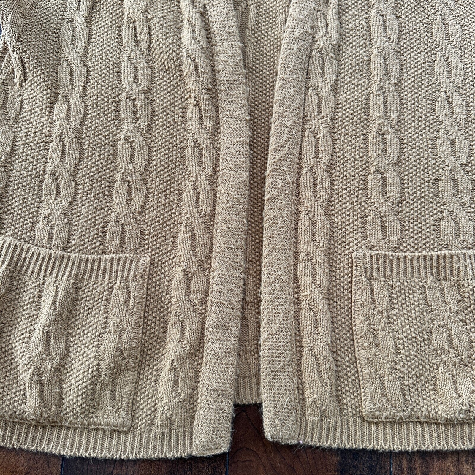 VINTAGE 50s 60s Campus Cardigan Sweater Orlon Acrylic USA Cobain Atomic Brown