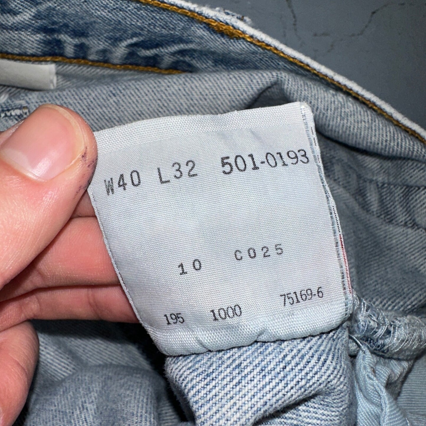 Levis 501 Vintage 90s Mexico Straight Leg Jeans 40x32 Y2K Light Wash Act 38x30