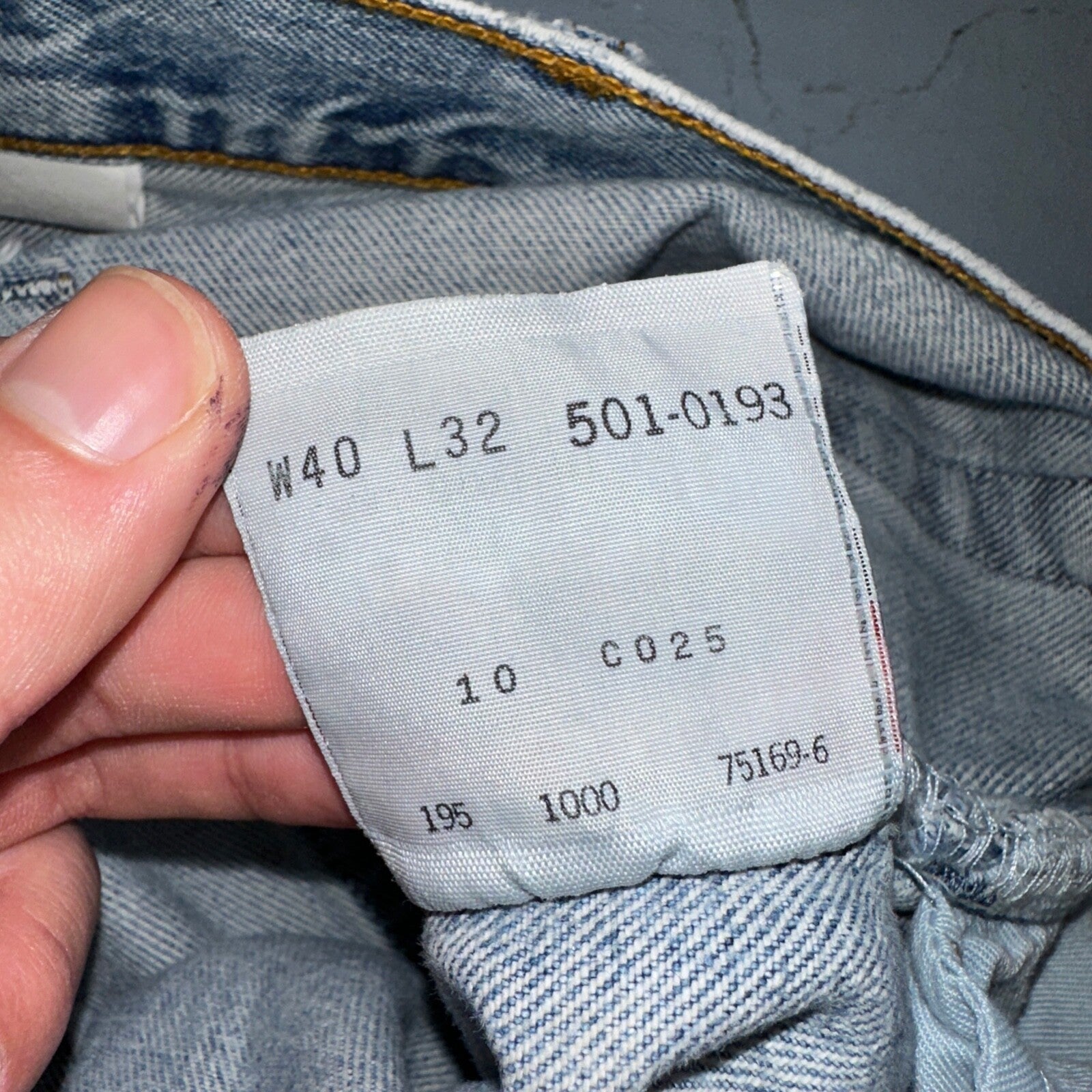 Levis 501 Vintage 90s Mexico Straight Leg Jeans 40x32 Y2K Light Wash Act 38x30