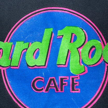 Hard Rock Cafe Cancun 90s VTG T Shirt Black Single Stitch Food Promo Music Cool