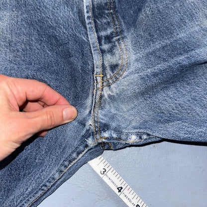 Levis 501 Vintage 90s UK XX Straight Leg Jeans 36x32 Blue Med Wash Act 33x30