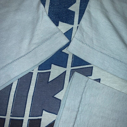 70s Quad Block Print Vintage Nike T Shirt USA Rare Single Stitch Pinwheel Anvil