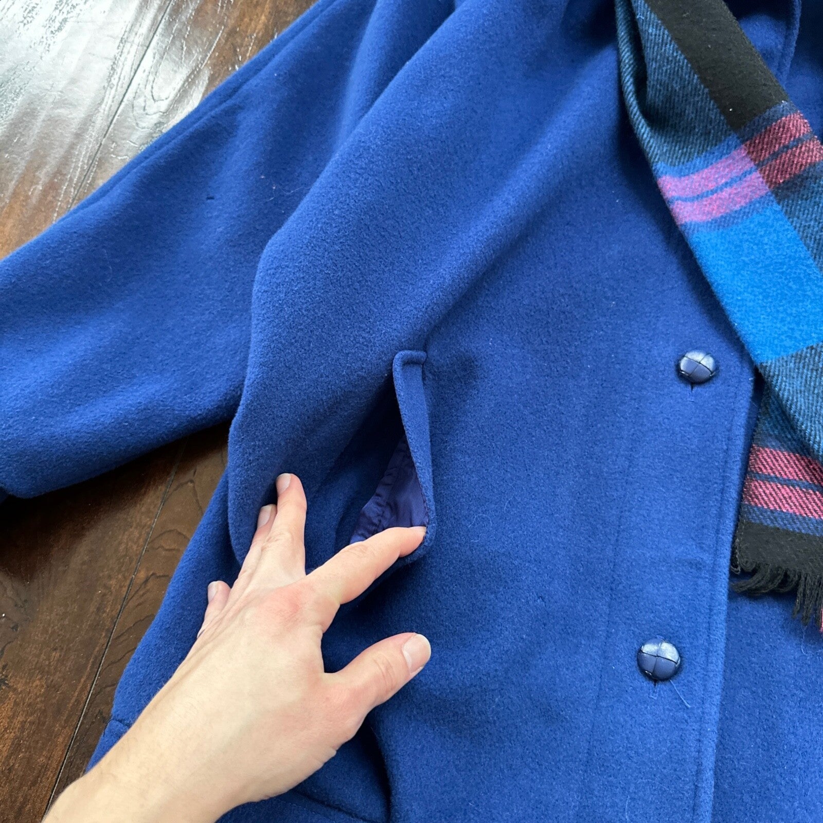 VTG Ferncroft Women's Fleck Blazer Jacket USA Union Made Sz 14 80s Pea Coat