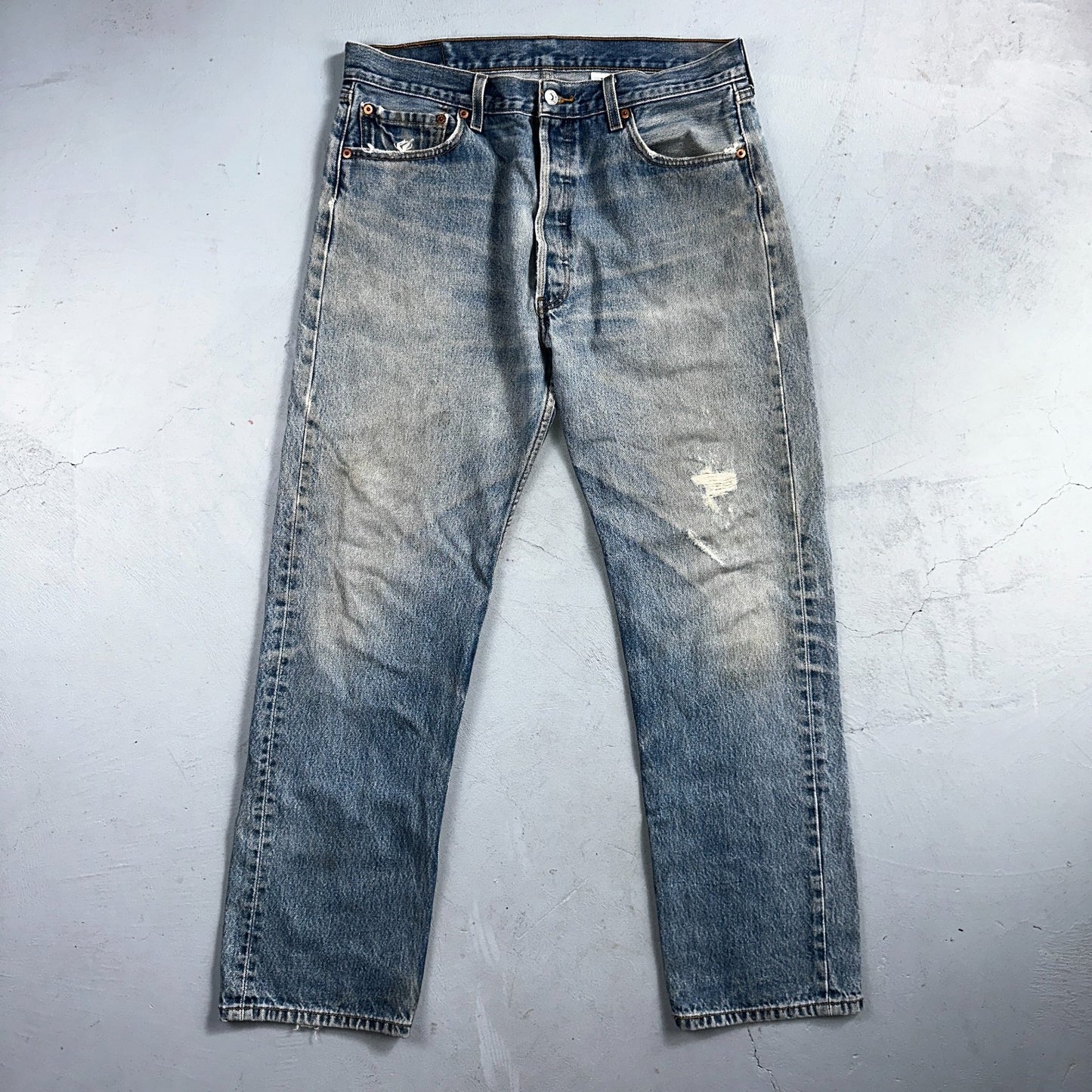 Levis 501 Vintage Y2K 90s XX Straight Leg Jeans Blue Light Wash 36x34 Act 33x30
