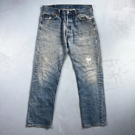 Levis 501 Vintage Y2K 90s XX Straight Leg Jeans Blue Light Wash 36x34 Act 33x30
