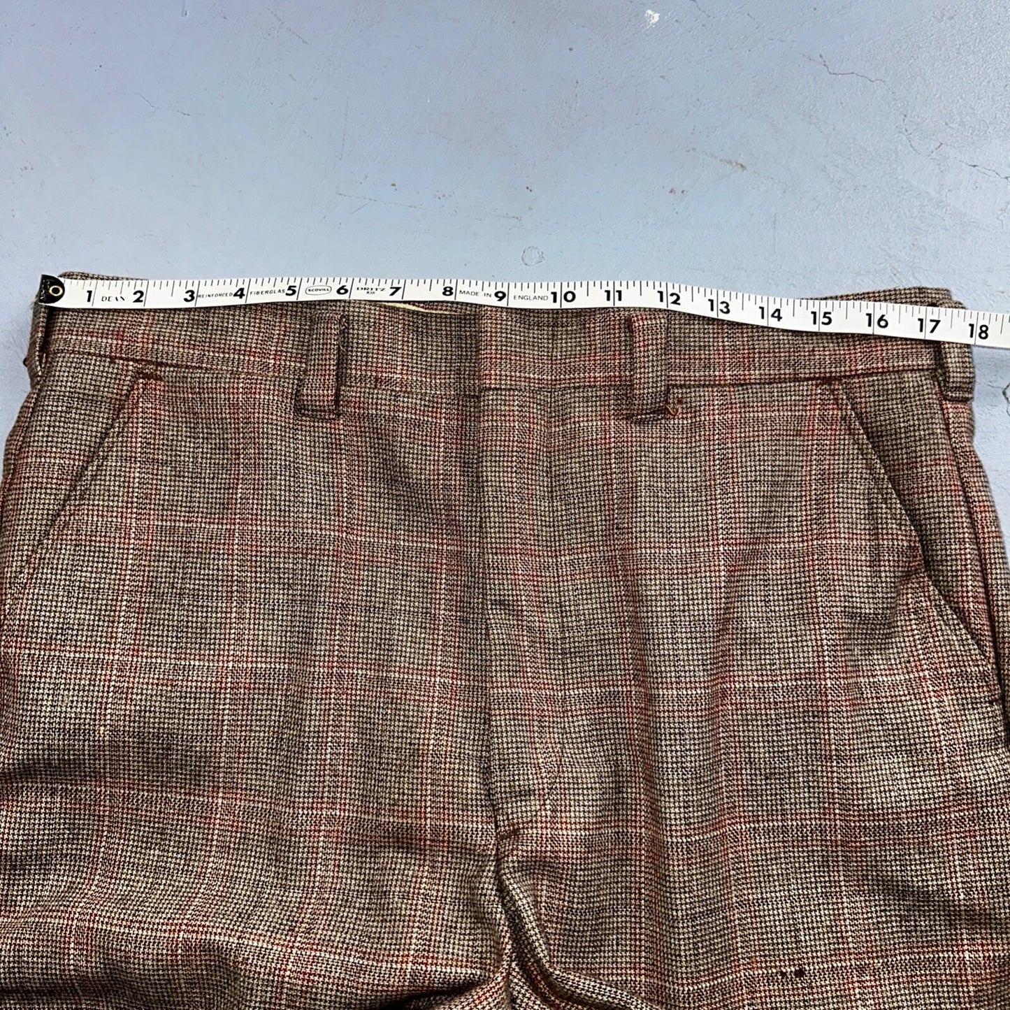 VTG Mens 3 PC Suit 42 Jacket Coat Pants Vest Plaid Rockabilly 70s 1970s Brown