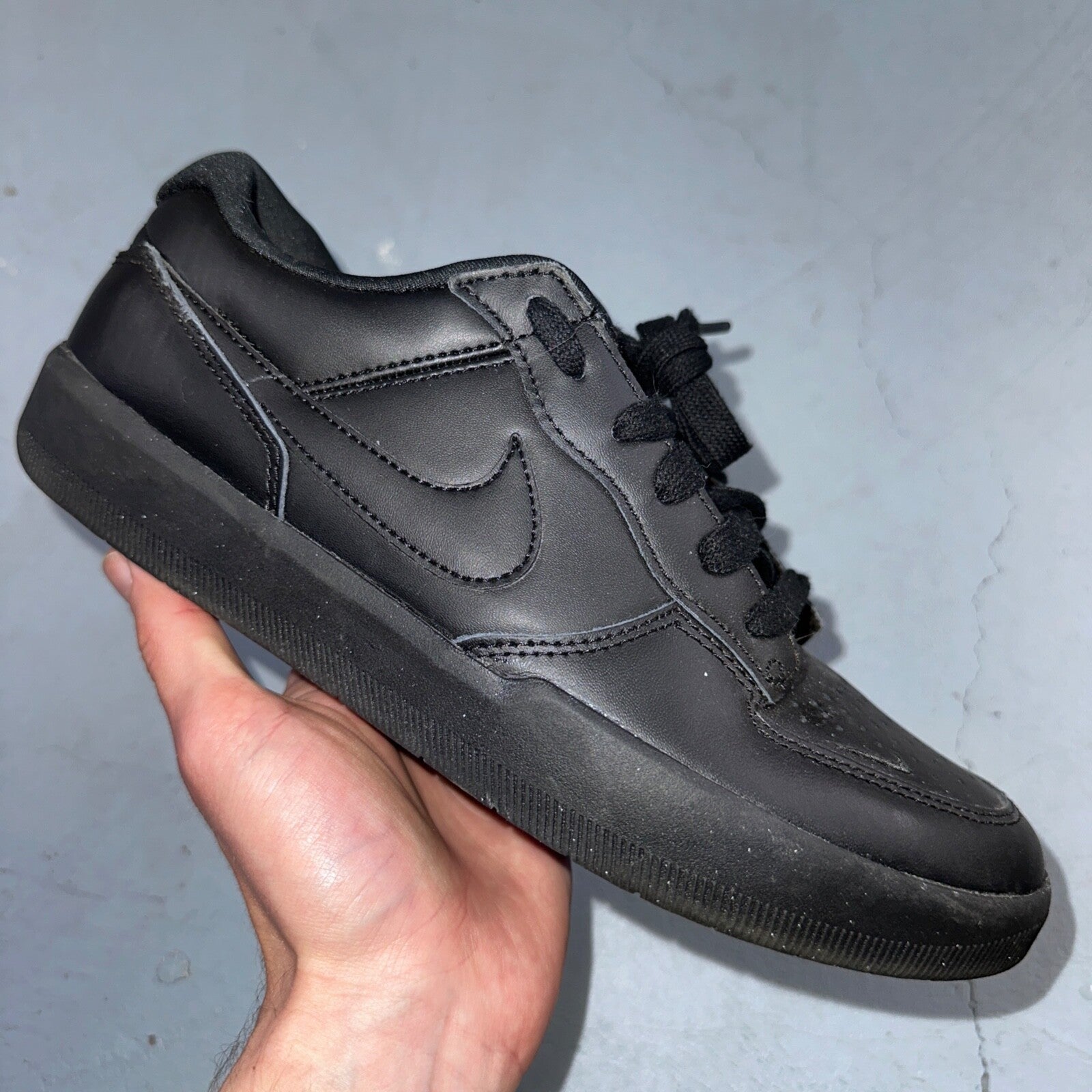 Nike SB Force 58 Premium Mens Size 7.5 DH7505-001 Black Casual Shoes Sneakers