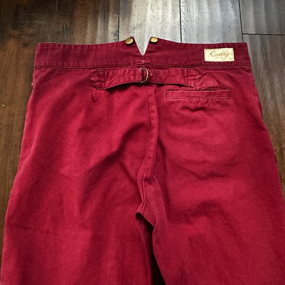 VTG Mens Scully Rangewear Cotton Canvas Outdoor Pants Buckleback Cowboy 36 Red