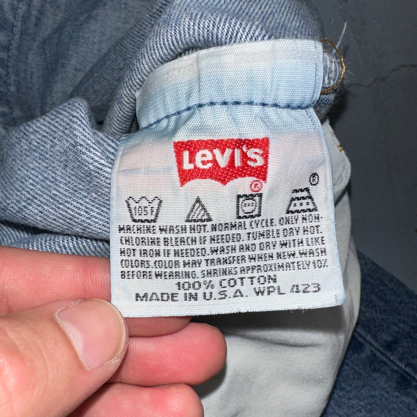 Levis 501 Vintage 90s USA XX Straight Leg Jeans Blue Light Wash 35x34 Act 32x30