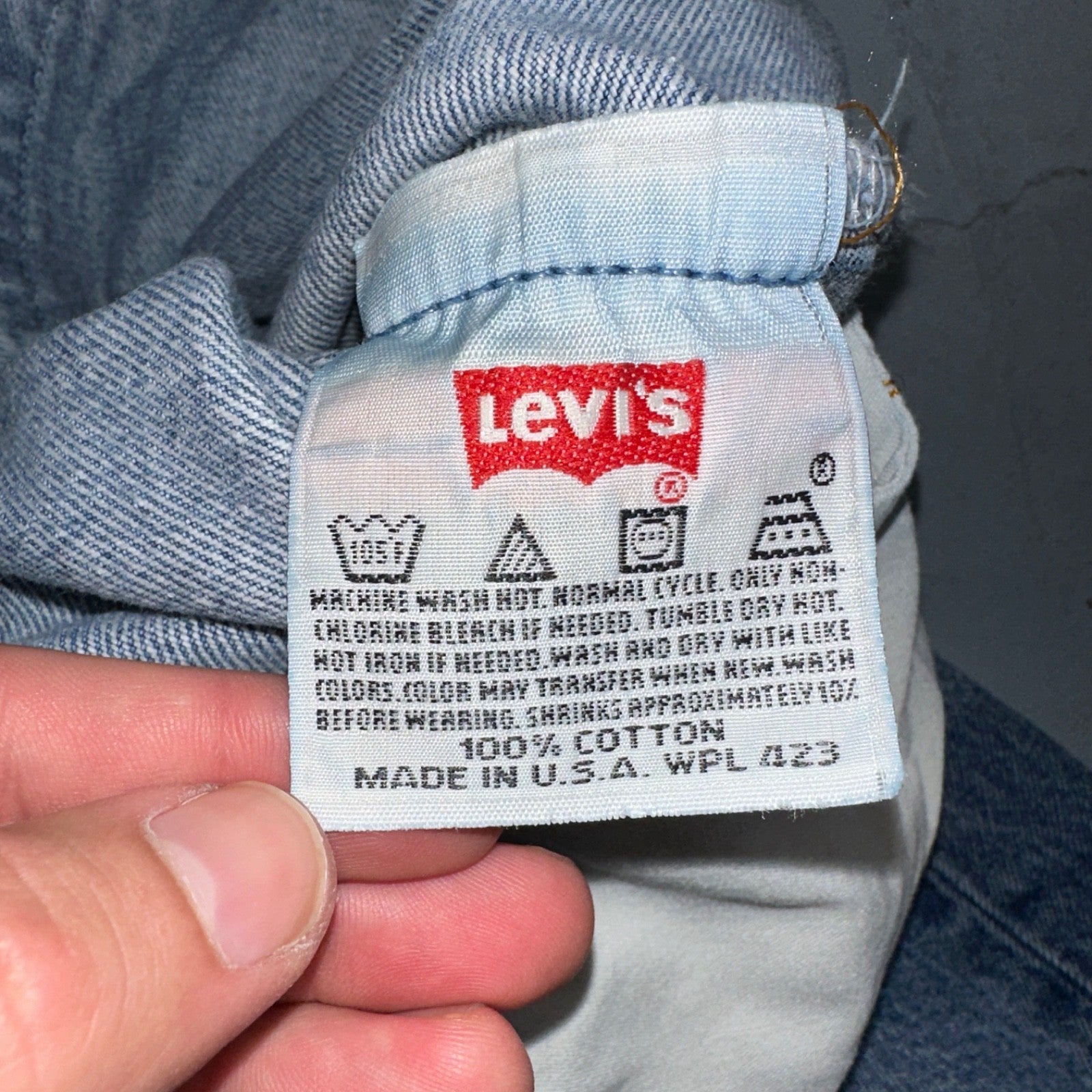 Levis 501 Vintage 90s USA XX Straight Leg Jeans Blue Light Wash 35x34 Act 32x30