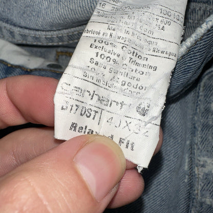 Carhartt B17 DST Relaxed Fit Denim Blue Jeans Mens 40x32 Workwear Denim