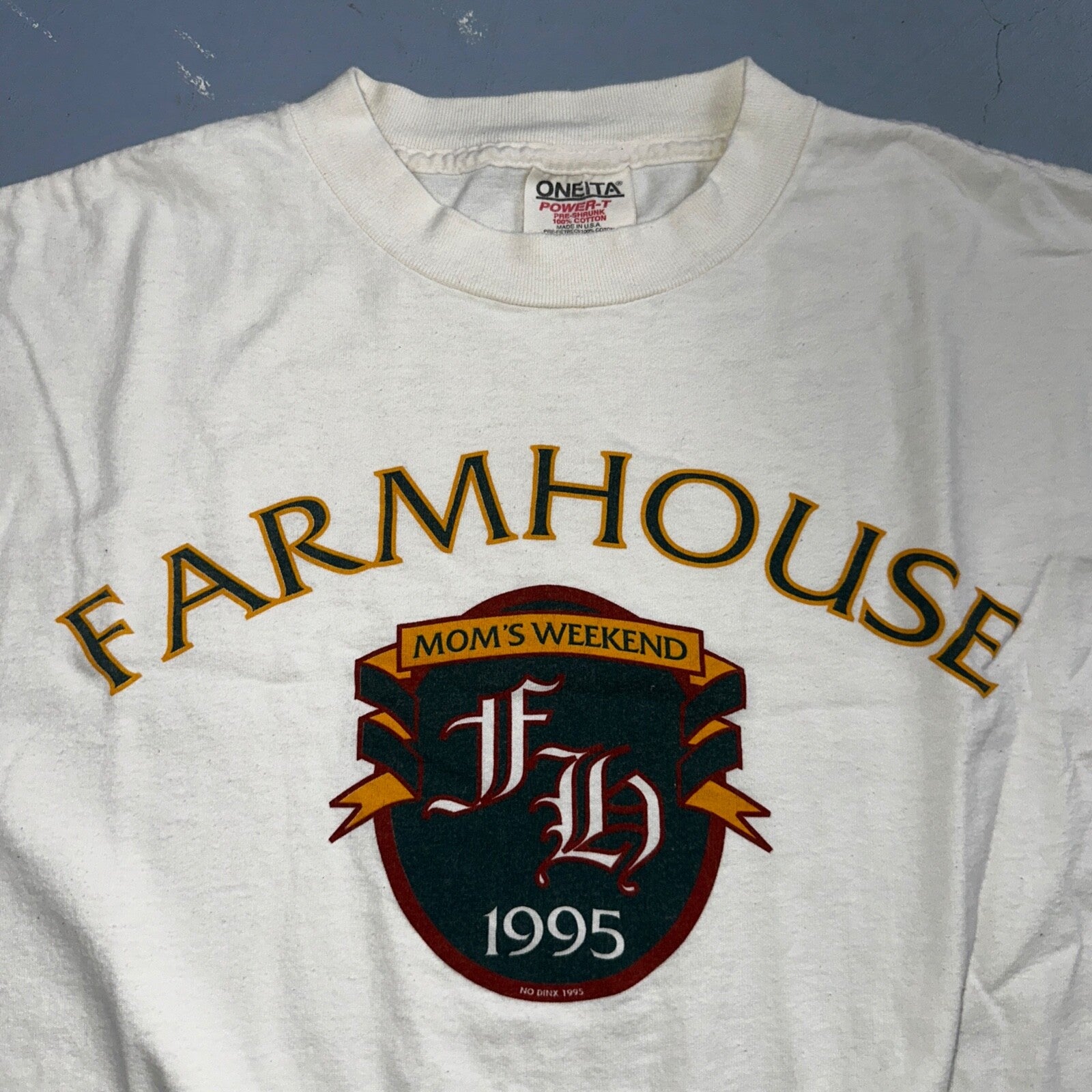 Oneita Moms Weekend VTG T Shirt 90s Single Stitch USA Farmhouse Boho Cool 1995