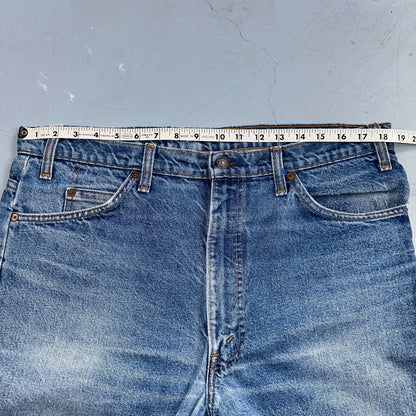 Levis 517 Vintage 90s Canada Orange Tab Bootcut Flare Blue Worn Jeans Act 38x30