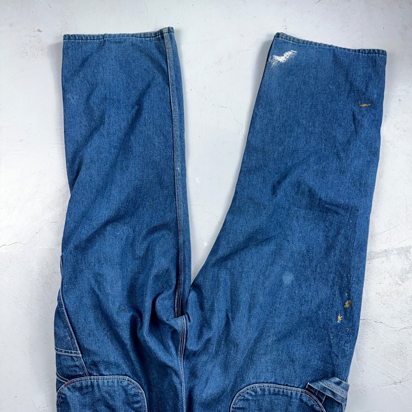 Big Mac Authentic Workwear Men's Bib Overalls 42x30 VTG Wash Blue Jean Denim