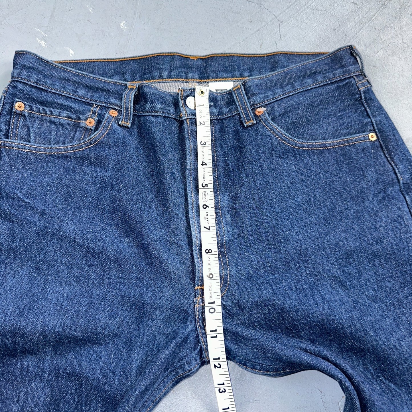 Levis 501 Vintage Y2K 90s XX Straight Leg Jeans Blue Dark Wash 35x30 Act 33x26